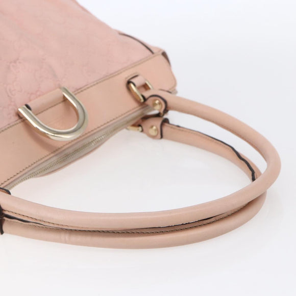GUCCI GG Canvas Guccissima Abbey Tote Bag Leather Pink Gold 189831 Auth 152938