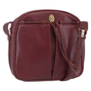 CARTIER Must Line Shoulder Bag Leather Bordeaux Gold Auth 152940-1