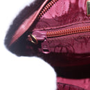 CARTIER Must Line Shoulder Bag Leather Bordeaux Gold Auth 152940-17