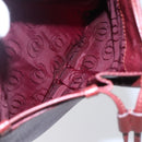 CARTIER Must Line Shoulder Bag Leather Bordeaux Gold Auth 152940-22