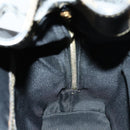 FENDI Pecan Canvas Backpack PVC Brown Black gold Auth 152942-21