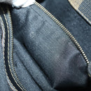 FENDI Pecan Canvas Backpack PVC Brown Black gold Auth 152942-12