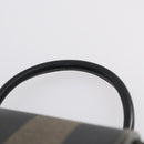 FENDI Pecan Canvas Backpack PVC Brown Black gold Auth 152942-14