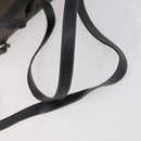 FENDI Pecan Canvas Backpack PVC Brown Black gold Auth 152942-8