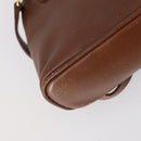 GUCCI Bamboo Hand Bag Leather 2way Brown Gold 007 1014 0231 Auth 152943-15