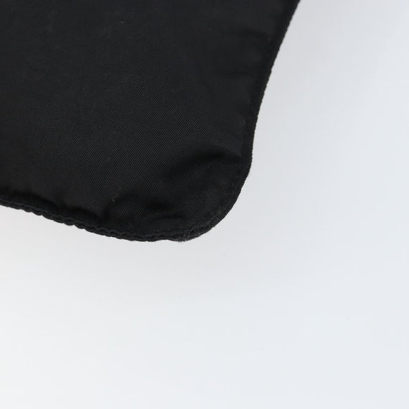 PRADA Shoulder Bag Nylon Black Silver Auth 152945