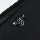 PRADA Shoulder Bag Nylon Black Silver Auth 152945A-17