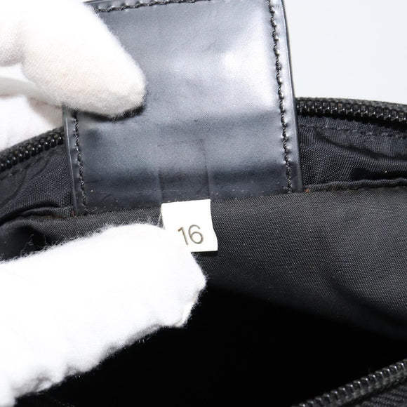PRADA Shoulder Bag Nylon Black Silver Auth 152945A