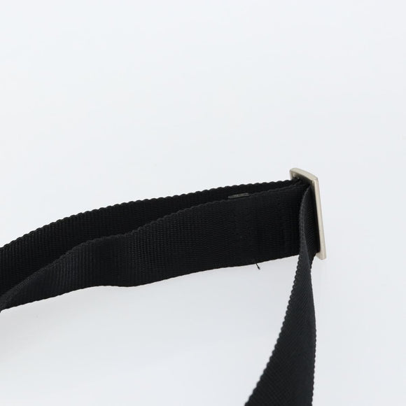 PRADA Shoulder Bag Nylon Black Silver Auth 152945