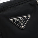 PRADA Hand Bag Nylon Black Silver Auth 152947-17