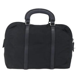 PRADA Hand Bag Nylon Black Silver Auth 152947 - 0