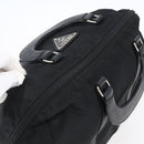 PRADA Hand Bag Nylon Black Silver Auth 152947-6