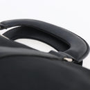 PRADA Hand Bag Nylon Black Silver Auth 152947-8