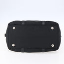 PRADA Hand Bag Nylon Black Silver Auth 152947-5
