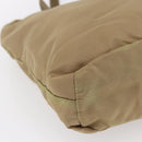 PRADA Tote Bag Nylon Beige Silver Auth 152951-15