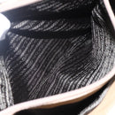 PRADA Tote Bag Nylon Beige Silver Auth 152951-25