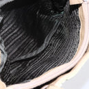 PRADA Tote Bag Nylon Beige Silver Auth 152951-26