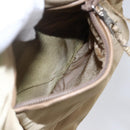 PRADA Tote Bag Nylon Beige Silver Auth 152951-27