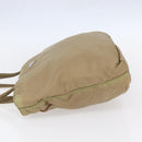 PRADA Tote Bag Nylon Beige Silver Auth 152951-3