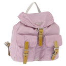 PRADA Backpack Nylon Pink Silver Auth 152952-1