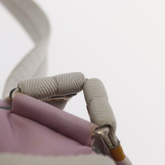 PRADA Backpack Nylon Pink Silver Auth 152952