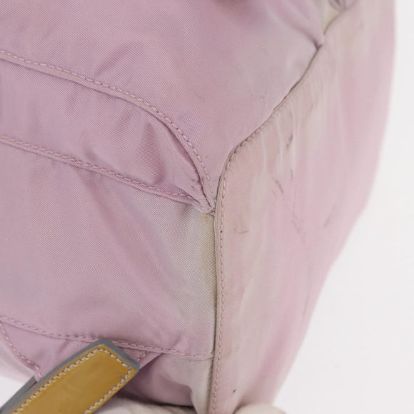 PRADA Backpack Nylon Pink Silver Auth 152952