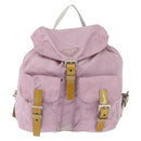 PRADA Backpack Nylon Pink Silver Auth 152952-2