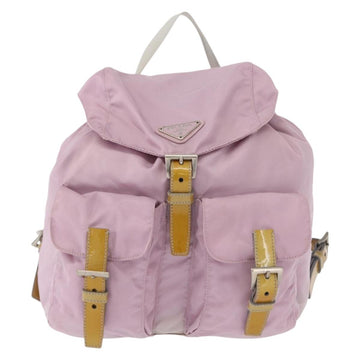 PRADA Backpack Nylon Pink Silver Auth 152952 - 0