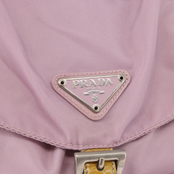 PRADA Backpack Nylon Pink Silver Auth 152952