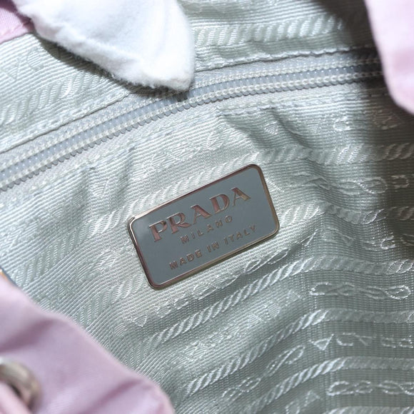 PRADA Backpack Nylon Pink Silver Auth 152952