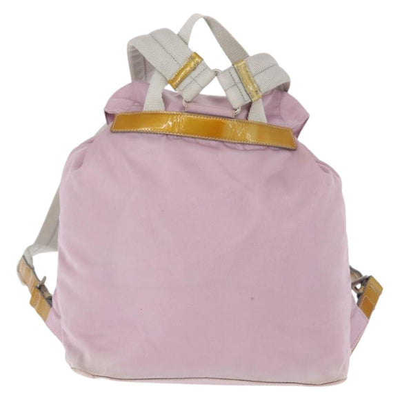 PRADA Backpack Nylon Pink Silver Auth 152952