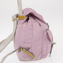 PRADA Backpack Nylon Pink Silver Auth 152952-5