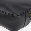 CELINE Shoulder Bag Leather Black Gold Auth 152953-9