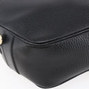 CELINE Shoulder Bag Leather Black Gold Auth 152953-14