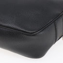 CELINE Shoulder Bag Leather Black Gold Auth 152953-15