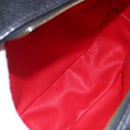 CELINE Shoulder Bag Leather Black Gold Auth 152953-11