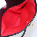 CELINE Shoulder Bag Leather Black Gold Auth 152953-22