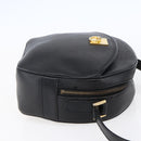 CELINE Shoulder Bag Leather Black Gold Auth 152953-4