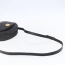 CELINE Shoulder Bag Leather Black Gold Auth 152953-7