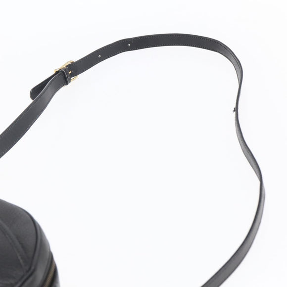 CELINE Shoulder Bag Leather Black Gold Auth 152953