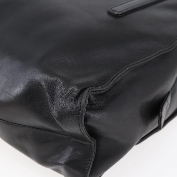 PRADA Shoulder Bag Leather Black Auth 152954