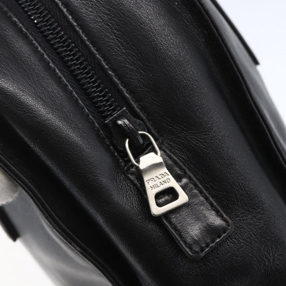 PRADA Shoulder Bag Leather Black Auth 152954