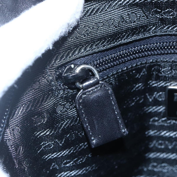 PRADA Shoulder Bag Leather Black Auth 152954