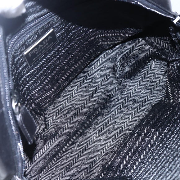 PRADA Shoulder Bag Leather Black Auth 152954