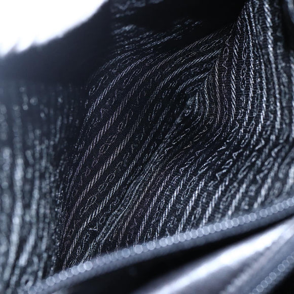 PRADA Shoulder Bag Leather Black Auth 152954