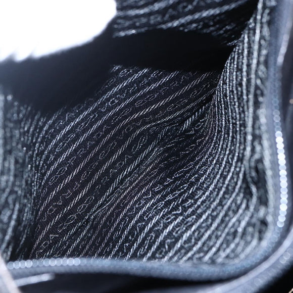 PRADA Shoulder Bag Leather Black Auth 152954