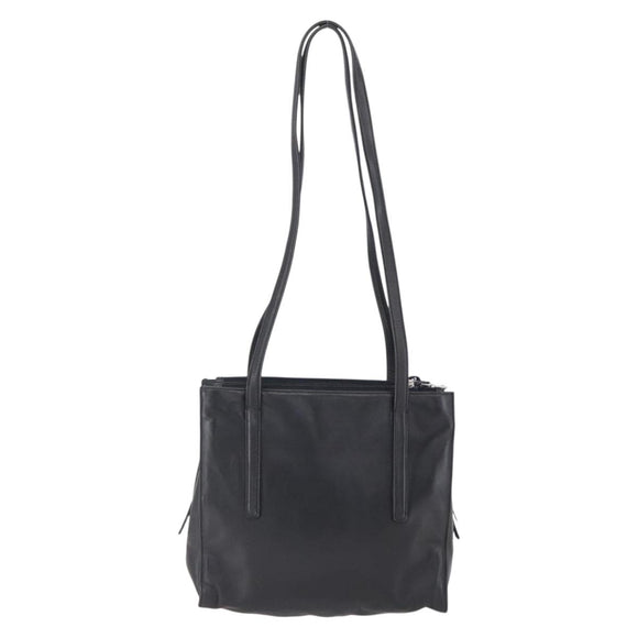 PRADA Shoulder Bag Leather Black Auth 152954