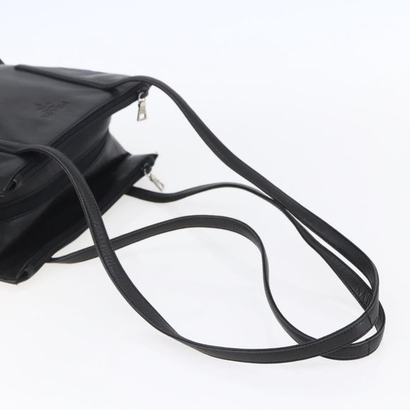 PRADA Shoulder Bag Leather Black Auth 152954