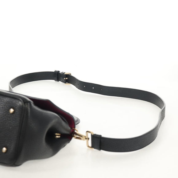 Christian Dior Lady Dior Be Dior Small Bag Leather 2way Black Gold Auth 152955AV