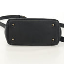 Christian Dior Lady Dior Be Dior Small Bag Leather 2way Black Gold Auth 152955AV-12